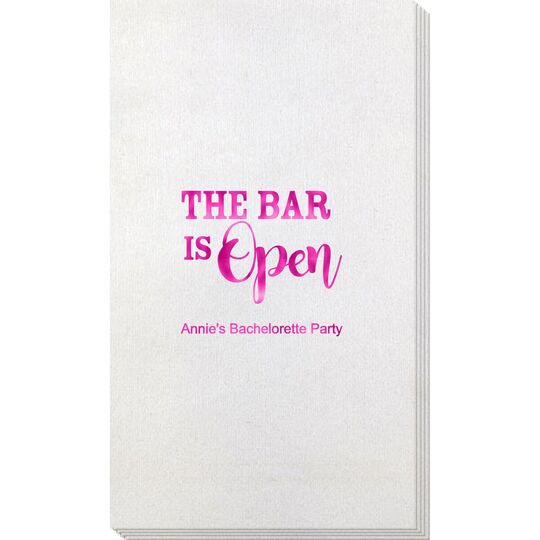 The Bar Is Open Bamboo Luxe Guest Towels
